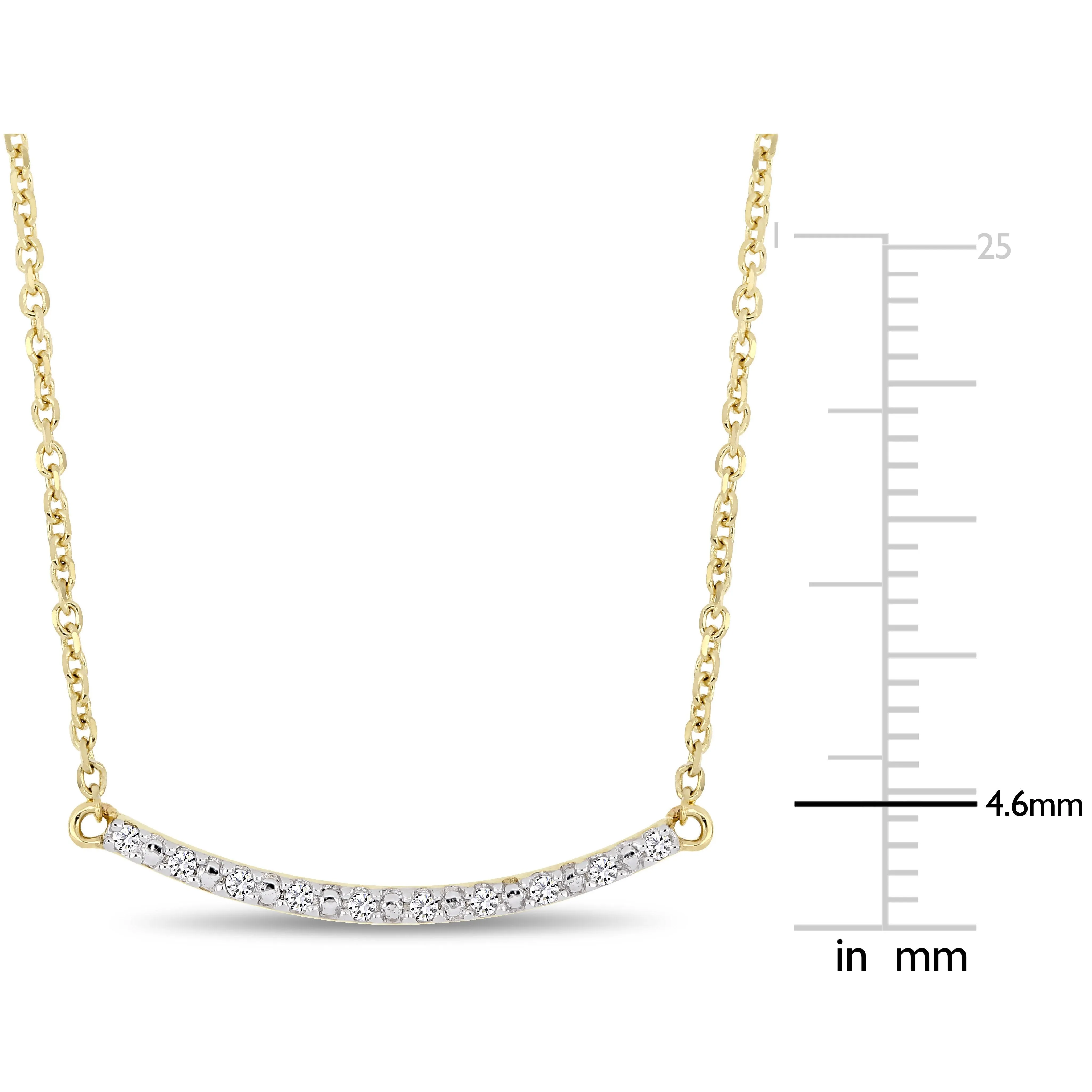 Kids Diamond Necklace With Chain 10K Gold