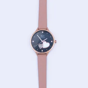 Knight and Day Synchronised Hearts Beige Watch Q450WLA