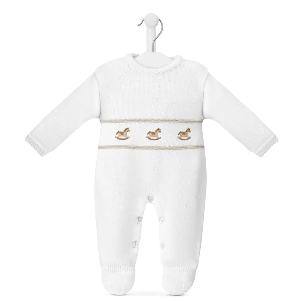 Knitted Rocking Horse Rompers