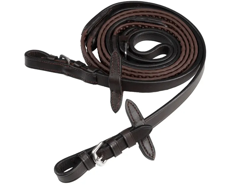 Leather Reins with Pimple Grip