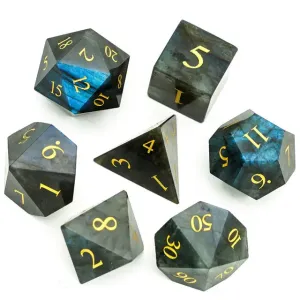 Level Up Premium Dice | Labradorite moonstone