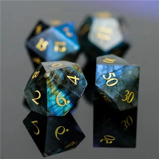 Level Up Premium Dice | Labradorite moonstone
