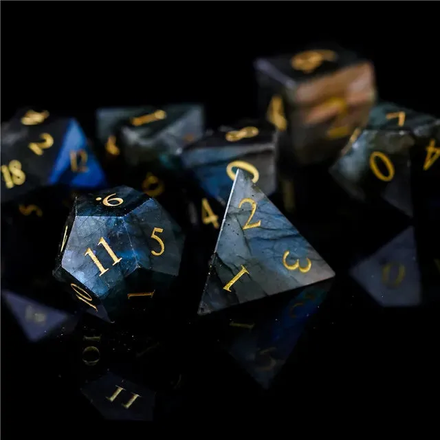 Level Up Premium Dice | Labradorite moonstone