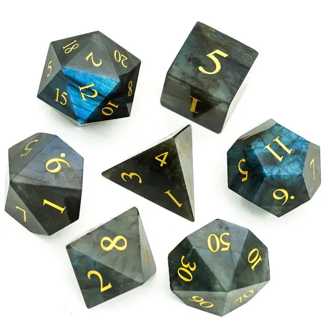 Level Up Premium Dice | Labradorite moonstone
