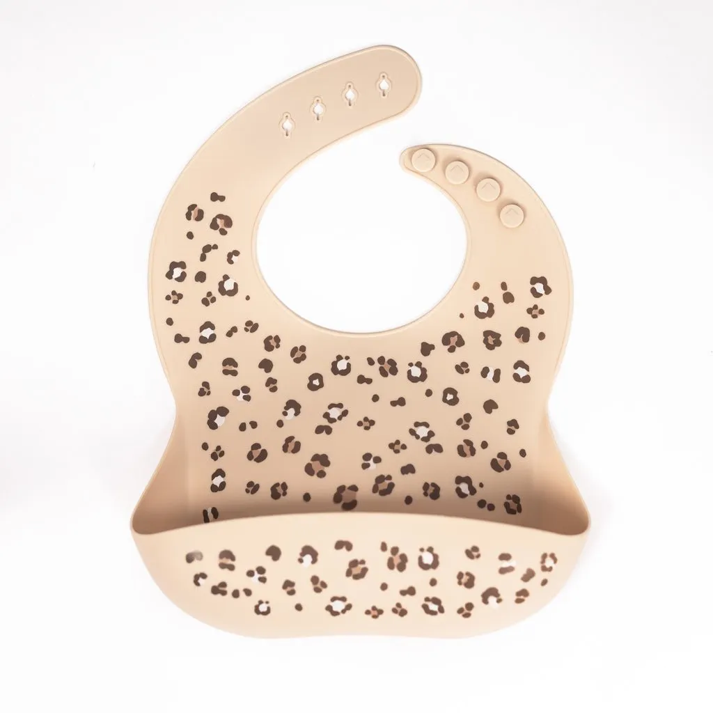 Lil North Co. Cheetah Spots Silicone Bib