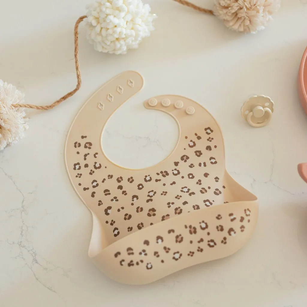 Lil North Co. Cheetah Spots Silicone Bib