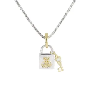 Lock & Key “Queen Bee" Necklace 16-18" Chain