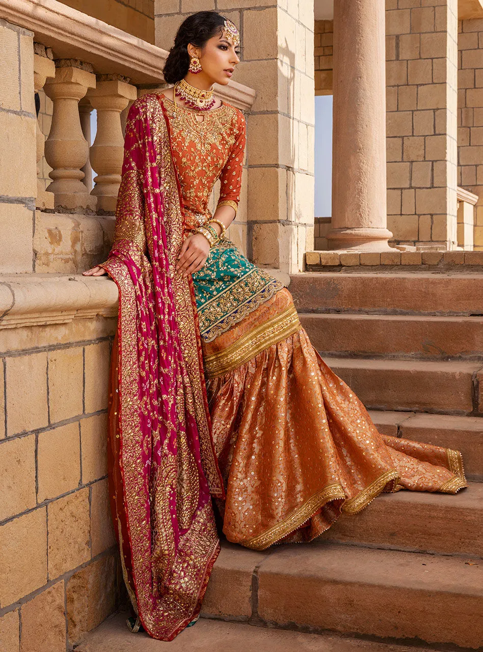 Luxury Bridal Indian Dress in Gharara Kameez #BN1146