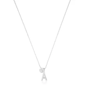 LUXURY LETTERS A INITIAL PENDANT SILVER