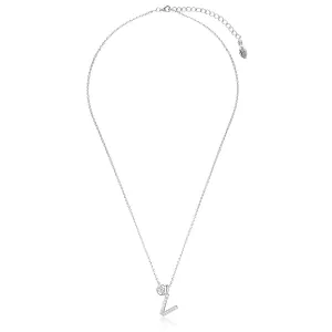 LUXURY LETTERS V INITIAL PENDANT SILVER