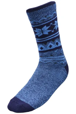 Men Calf Length Lite Fairisle Socks - 406B