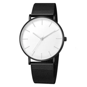 Mesh Ultra-thin Stainless Steel Fashion Quartz Wrist Watch