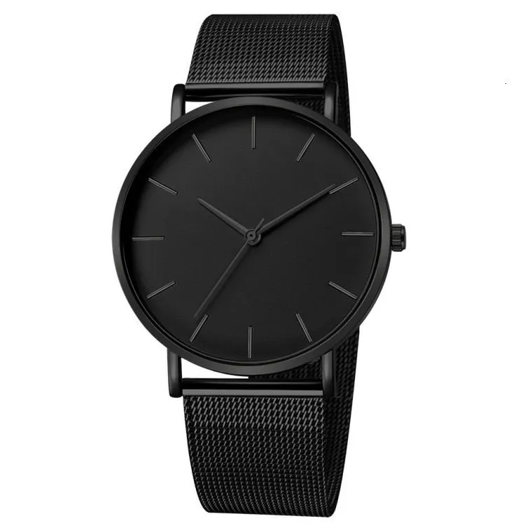 Mesh Ultra-thin Stainless Steel Fashion Quartz Wrist Watch