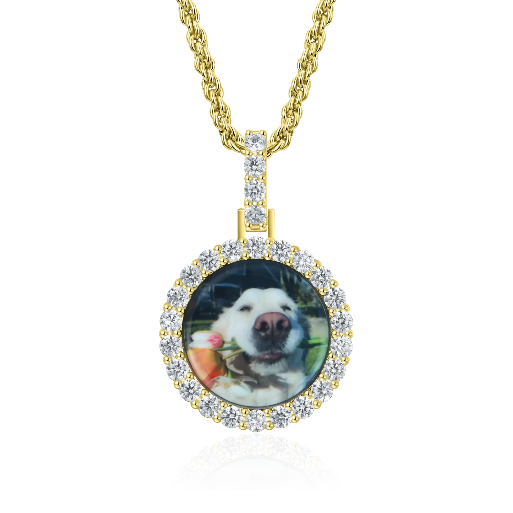 Micro Custom Round Photo Pendant