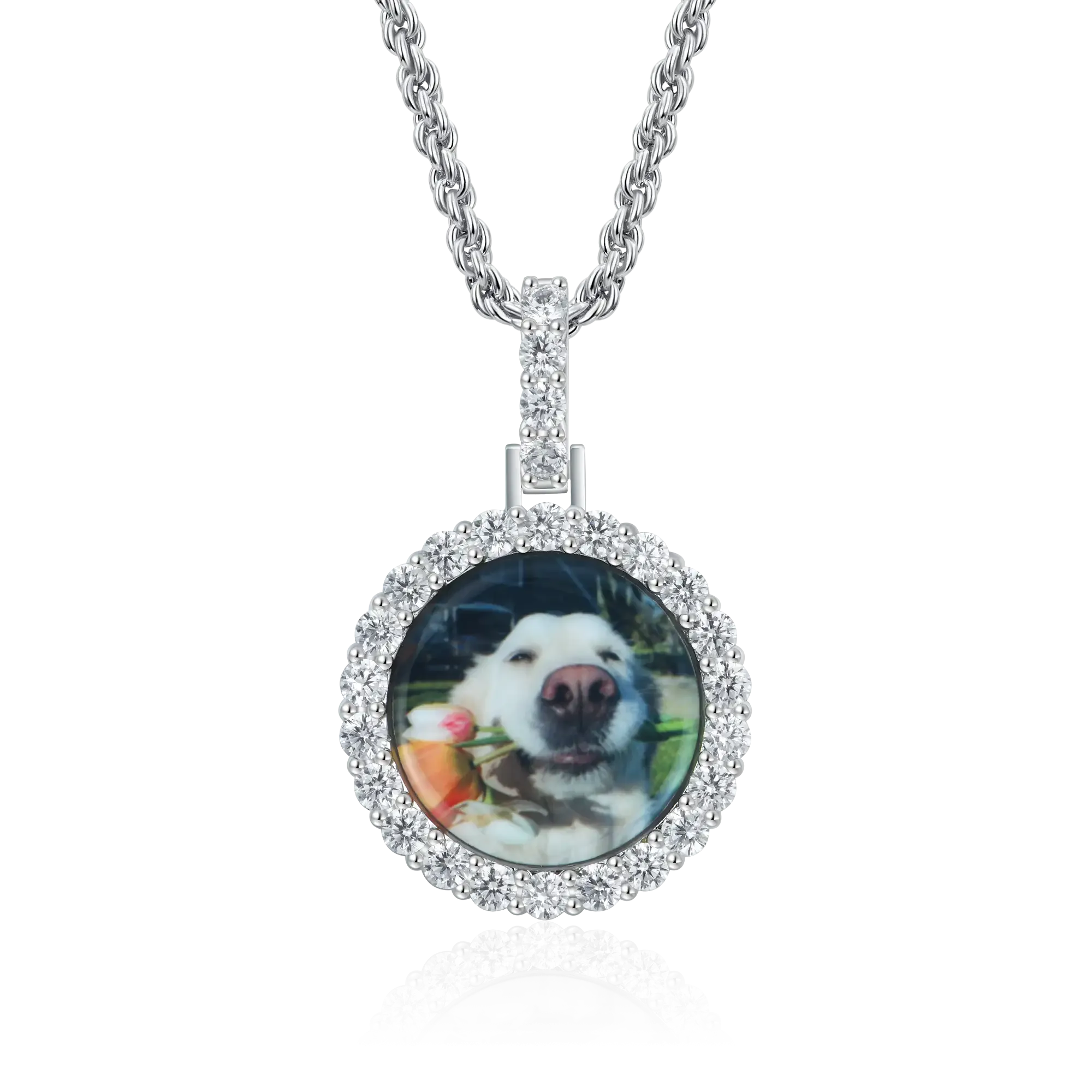 Micro Custom Round Photo Pendant