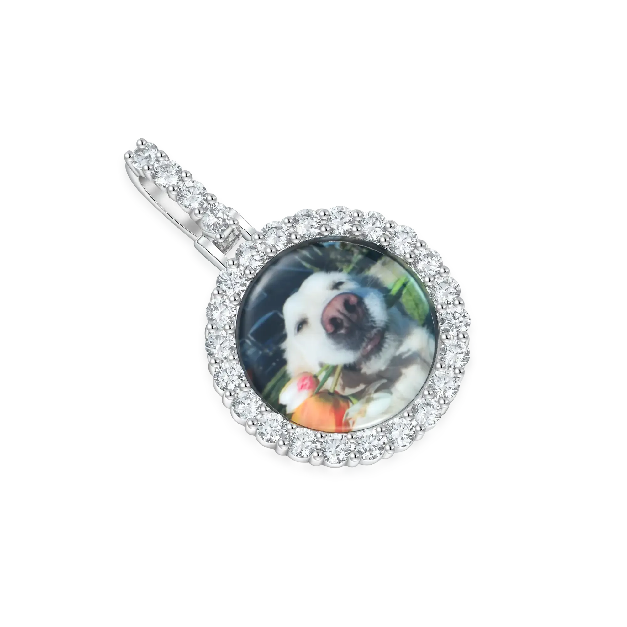 Micro Custom Round Photo Pendant
