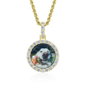 Micro Custom Round Photo Pendant