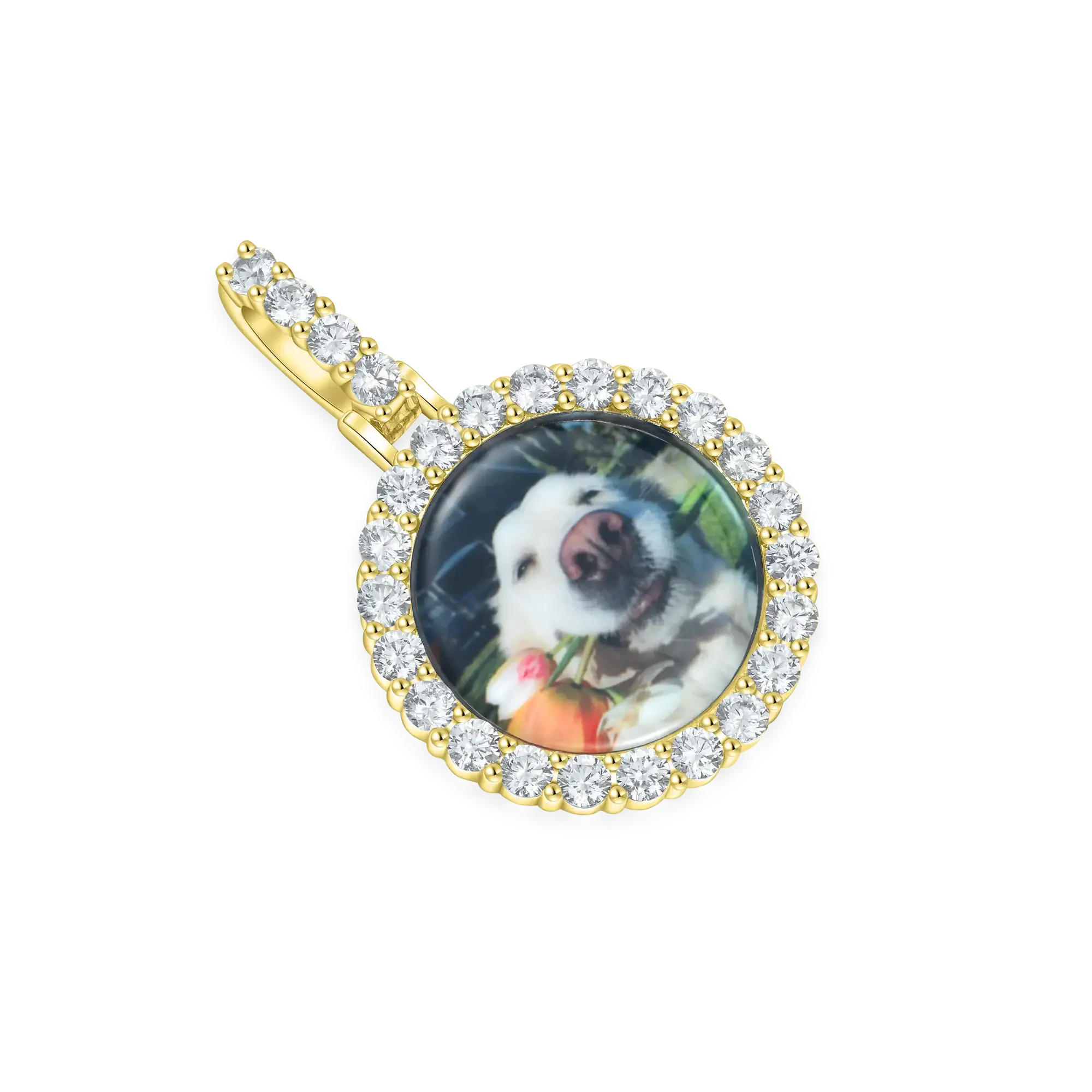 Micro Custom Round Photo Pendant