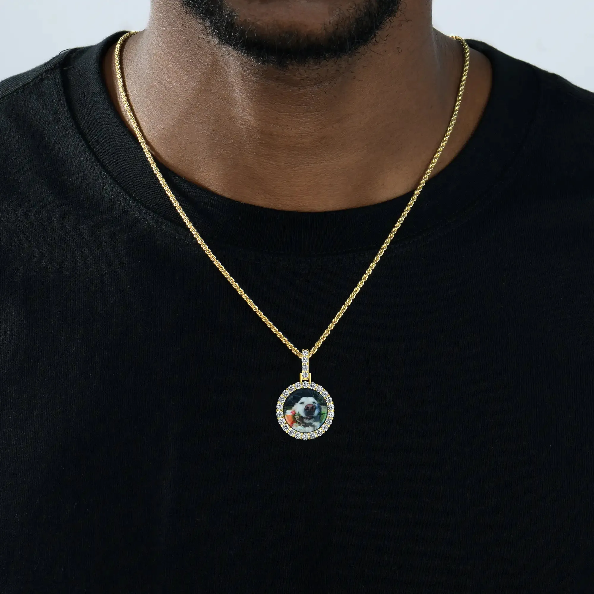 Micro Custom Round Photo Pendant