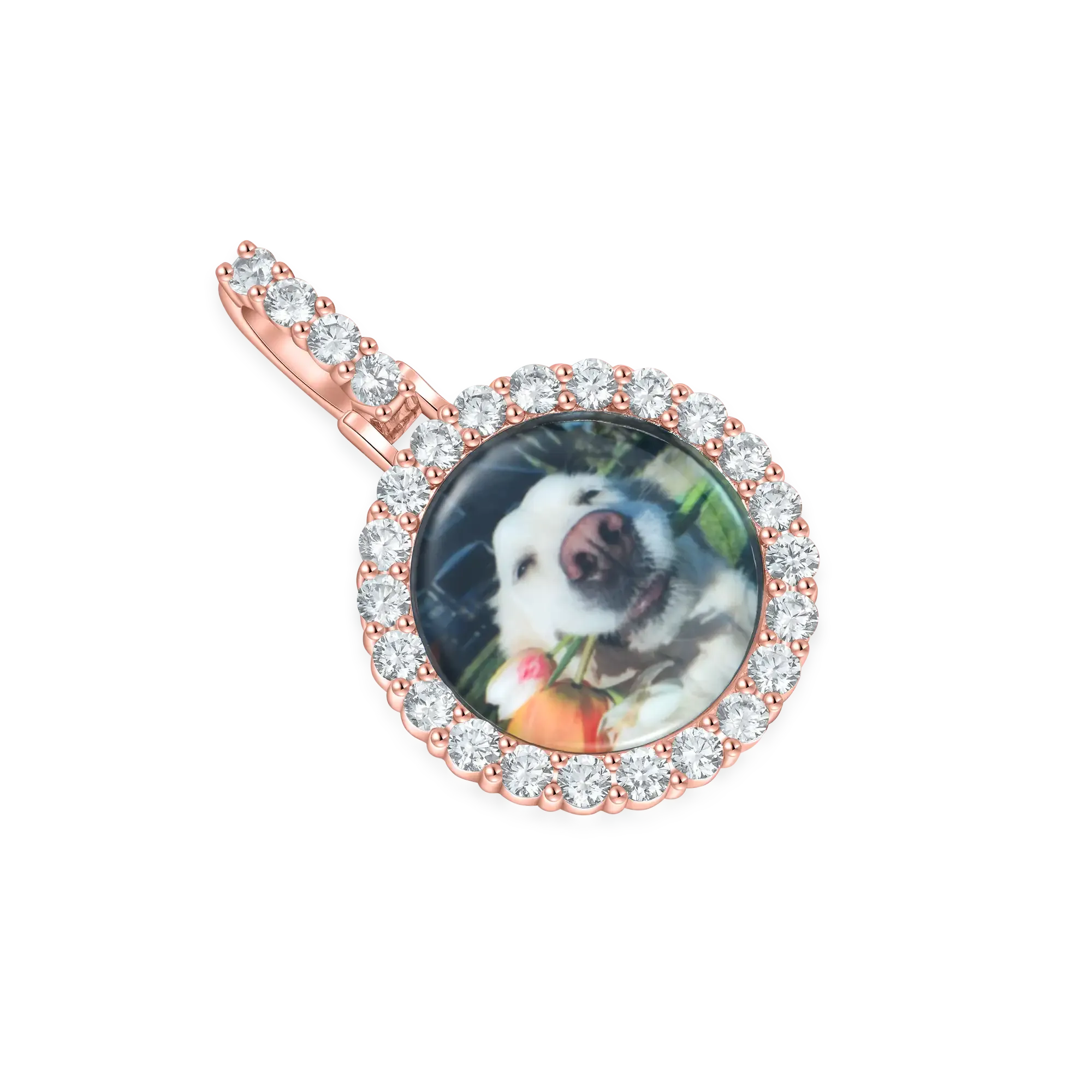 Micro Custom Round Photo Pendant