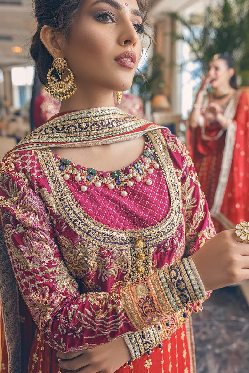 MOLTEN LAVA | Mushq Monsoon Wedding Luxury Chiffon Collection 2022 |  Unstitched Embroidered Chiffon Suits
