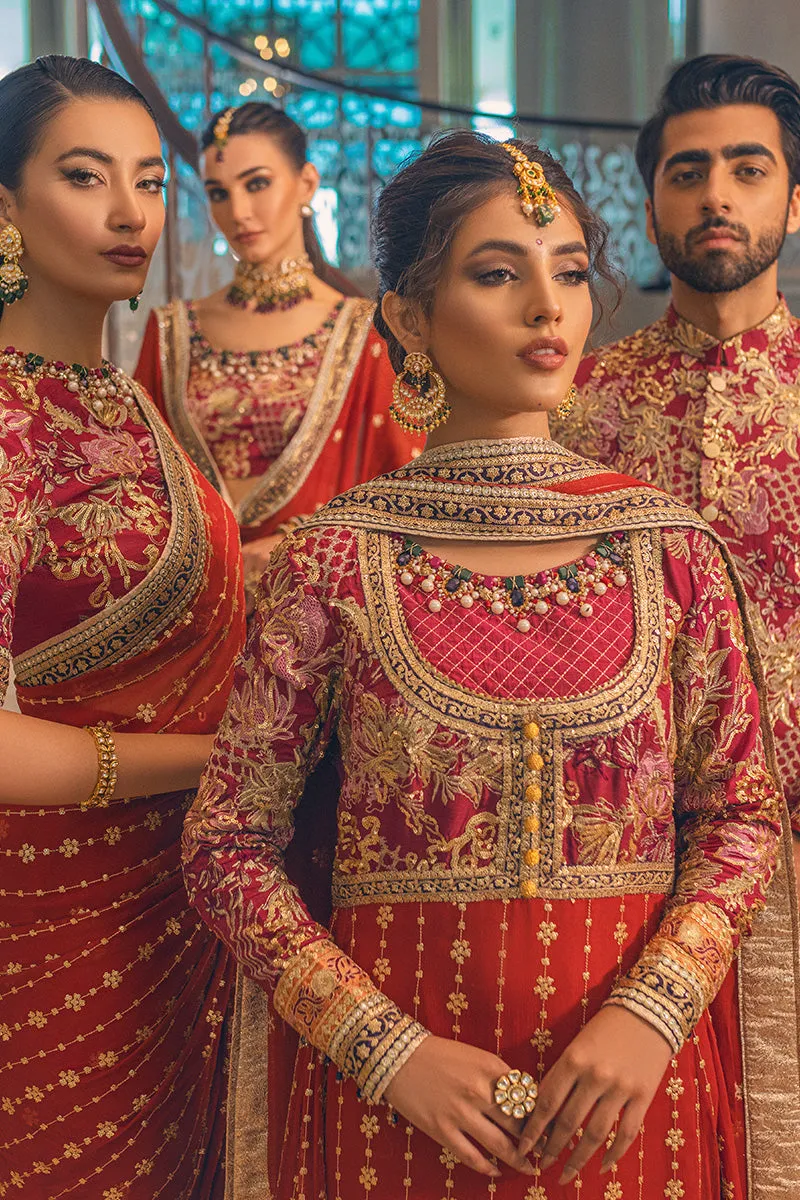 MOLTEN LAVA | Mushq Monsoon Wedding Luxury Chiffon Collection 2022 |  Unstitched Embroidered Chiffon Suits