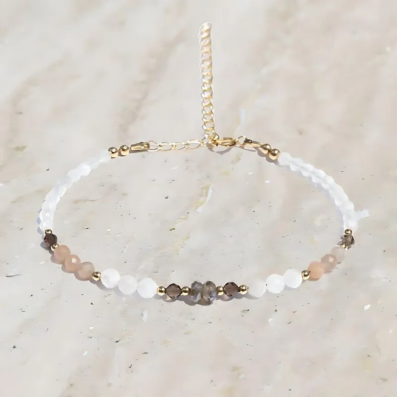 Moonstone and Sunstone Luxury Bracelet