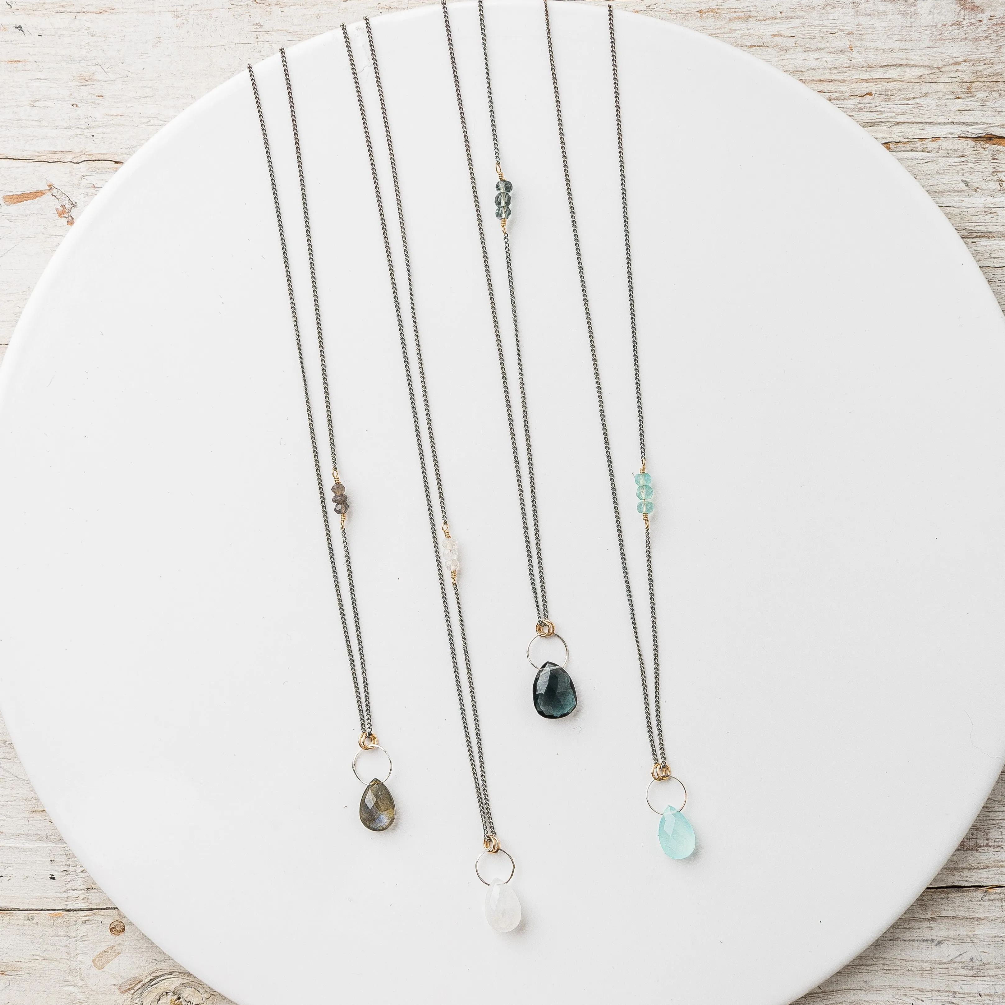 Moonstone Drop Necklace