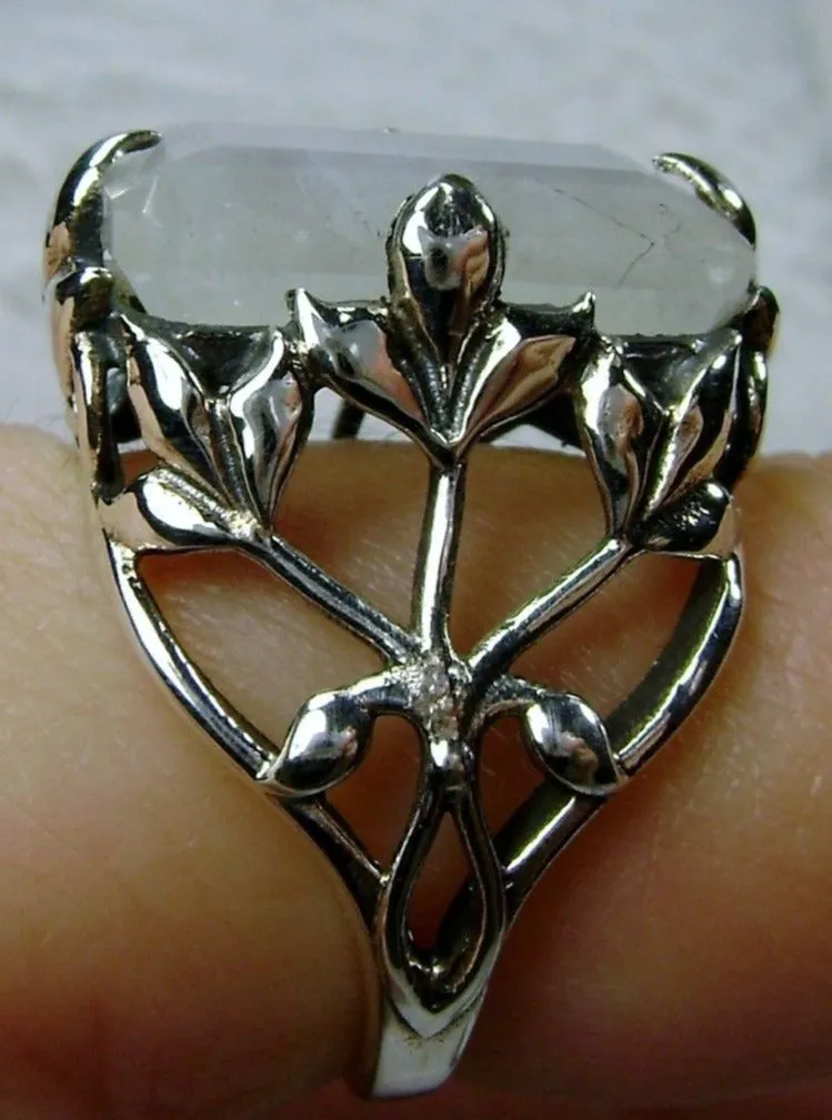 Moonstone Ring, Art Nouveau Vintage Jewelry D110