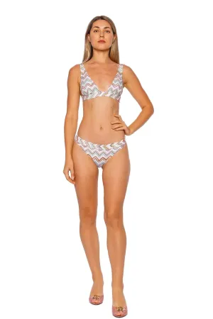 Multi Chevron Triangle Bikini Top