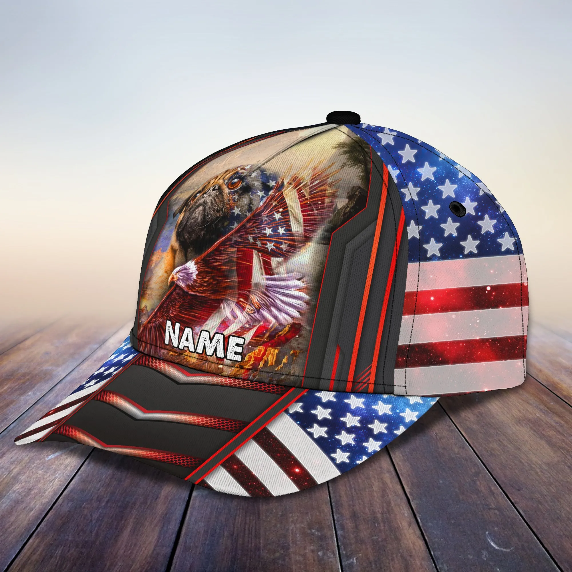 My Dog -Pug - Personalized Name Cap -Loop- T2k -160