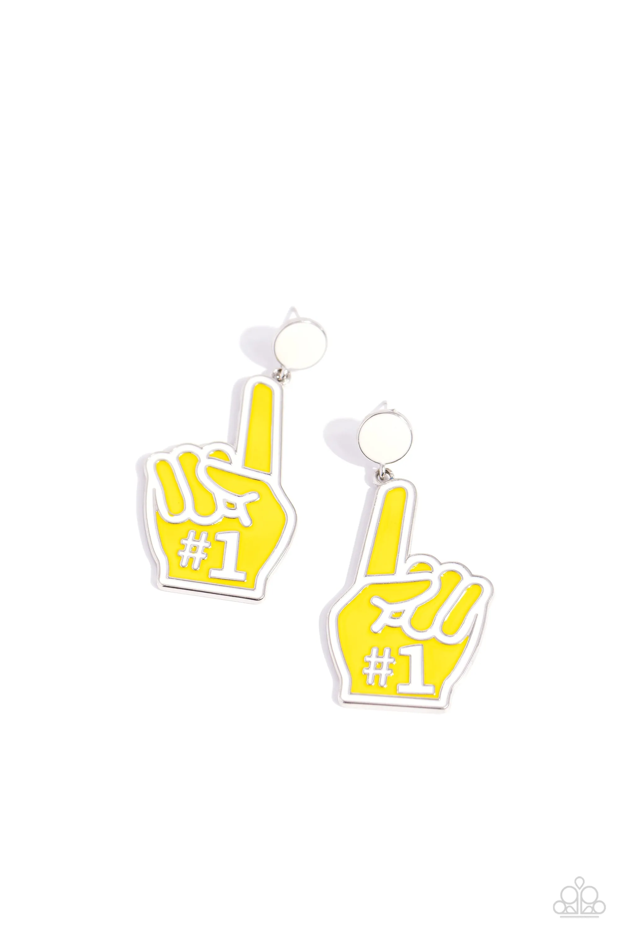My Number One - Yellow Earrings - Paparazzi Accessories