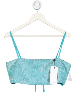 Nadine Merabi Blue Cleo Aqua Top UK M