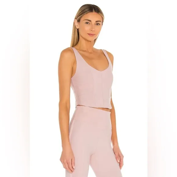 NWT Free People FP Movement Grand Finale Active First Bloom Pink Brami Corset S