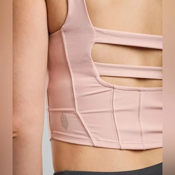 NWT Free People FP Movement Grand Finale Active First Bloom Pink Brami Corset S