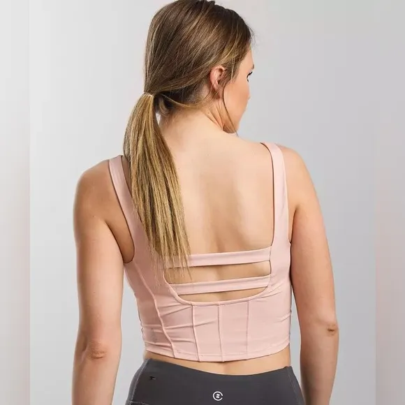 NWT Free People FP Movement Grand Finale Active First Bloom Pink Brami Corset S