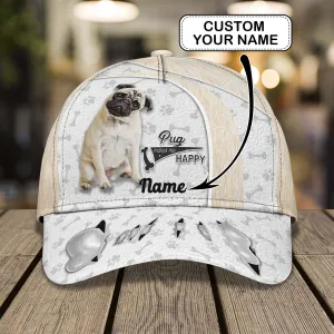 Pug - Personalize Name Cap  - Loop - Dp98-Dp321