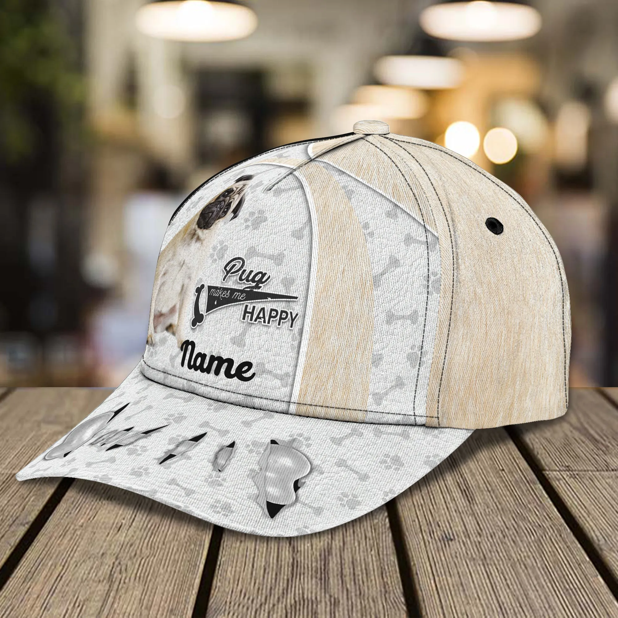 Pug - Personalize Name Cap  - Loop - Dp98-Dp321