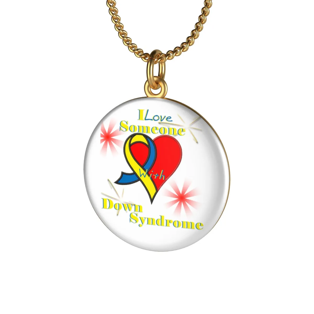 "I Love Someone with Down Syndrome" Single Loop Necklace