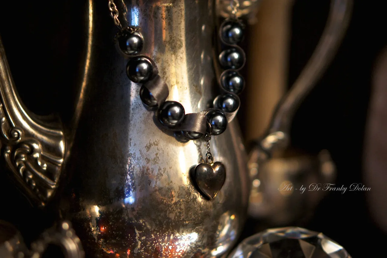"Metal Heart & Pearl Necklace" by Dr Franky Dolan