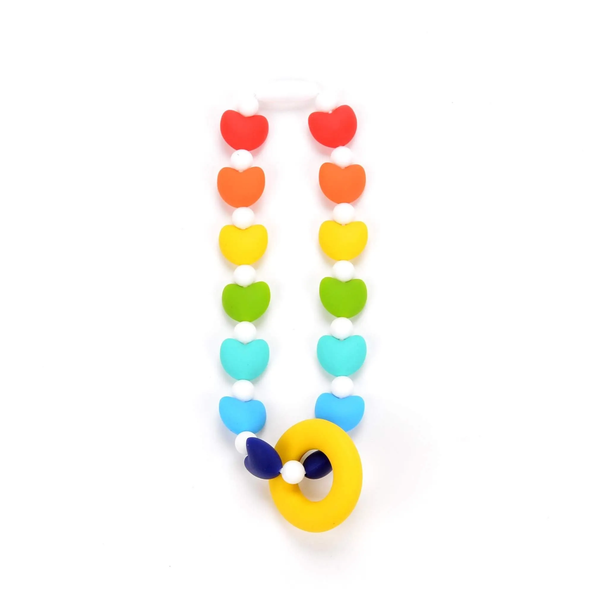 Rainbow Hearts Baby Carrier Teether Toy