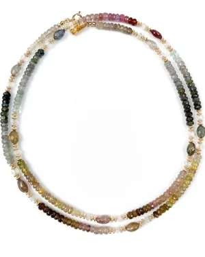 Rainbow Natural Sapphire Strand Necklace
