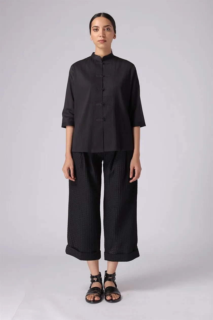 Rajesh Pratap Singh   I   Dei Shirt   Black  1IN-4/1FN-42   Women classic collection