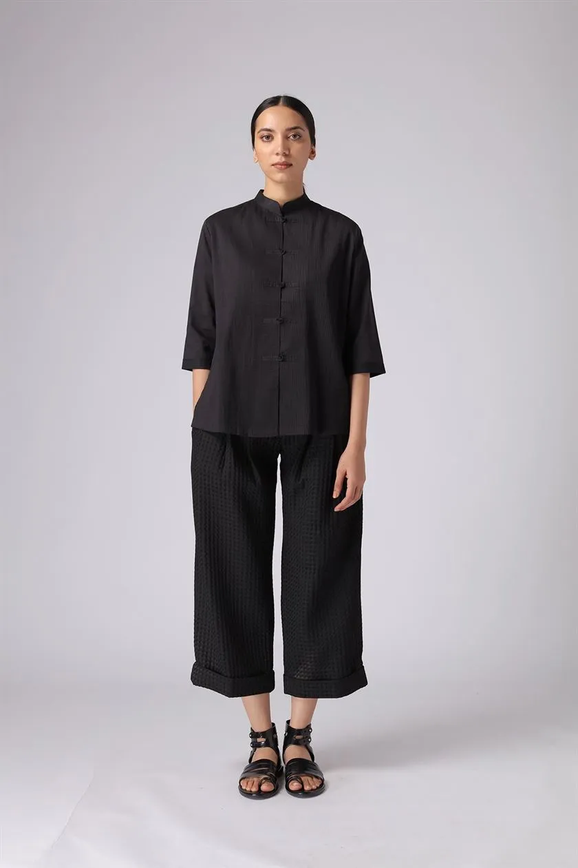 Rajesh Pratap Singh   I   Dei Shirt   Black  1IN-4/1FN-42   Women classic collection