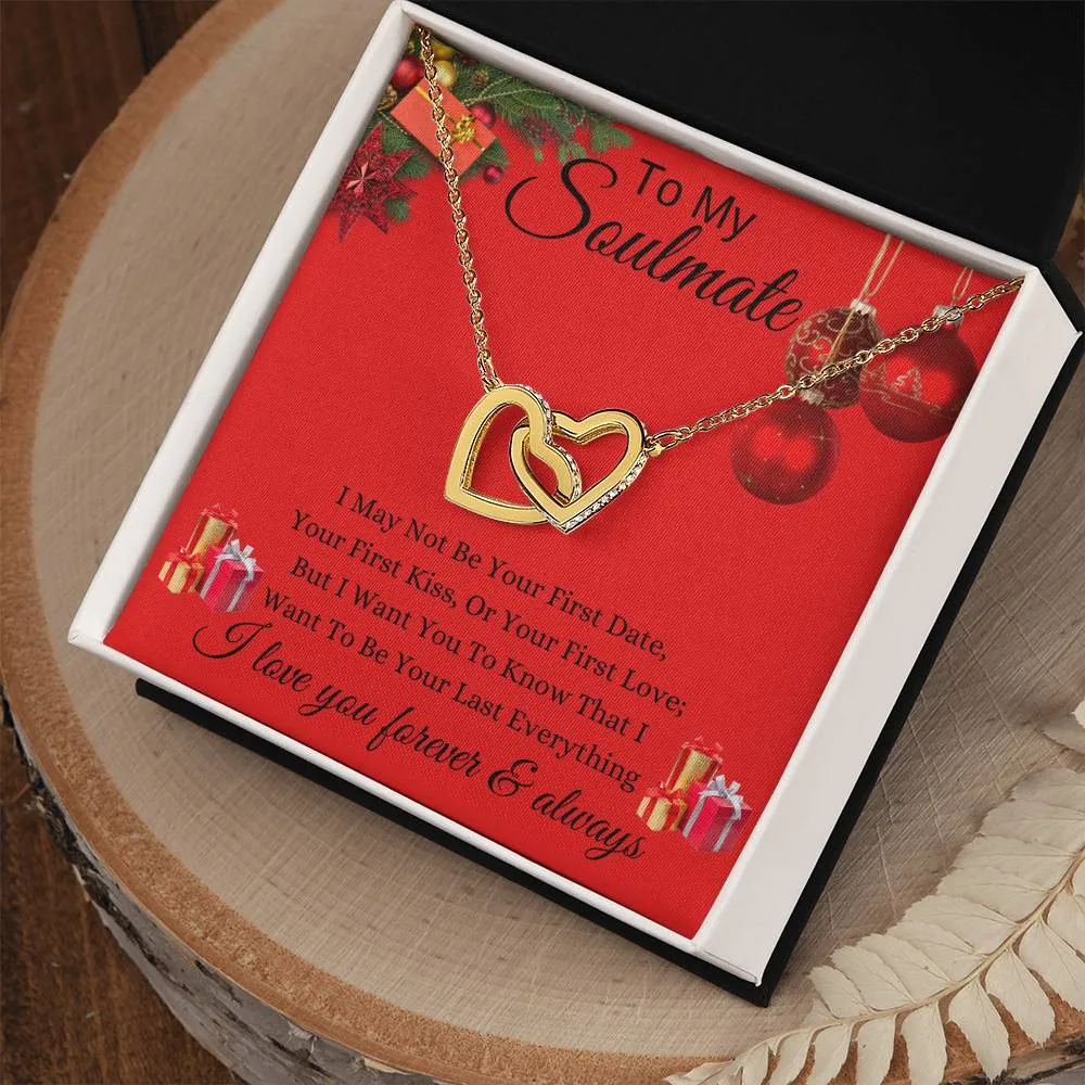 Red - To My Soulmate l Interlocking Heart - Xmas
