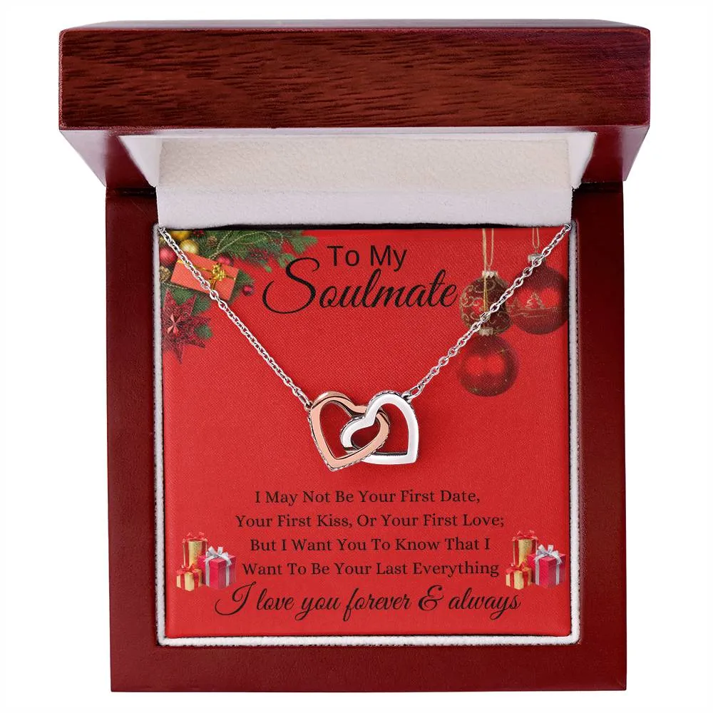 Red - To My Soulmate l Interlocking Heart - Xmas