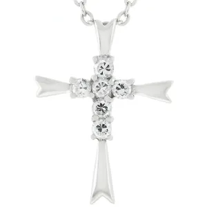 Riva Cubic Zirconia Cross Pendant | Sterling Silver