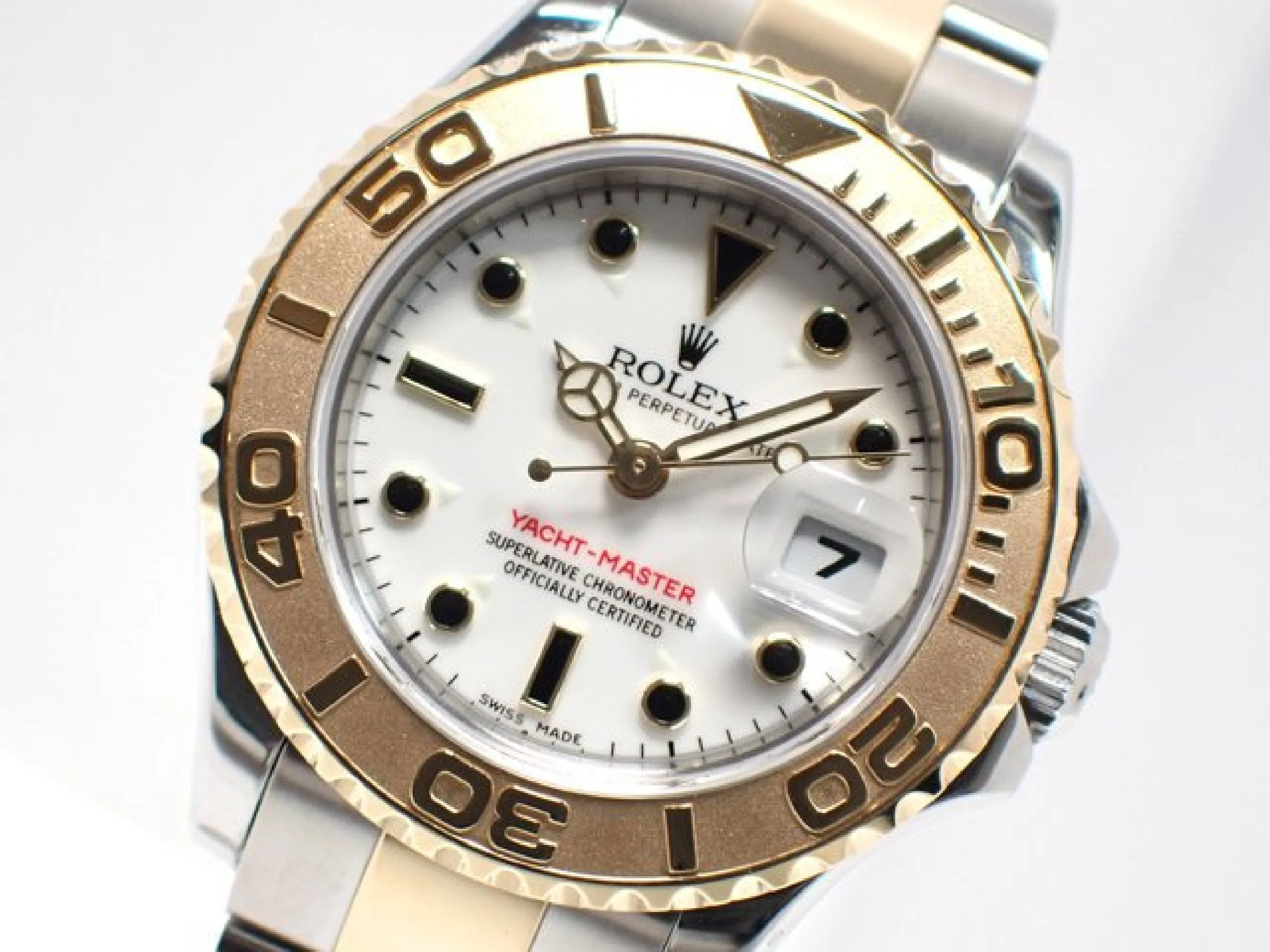 ROLEX YACHT-MASTER 29 MM white 169623 D series 18KYG combination '05 Mens 184059816