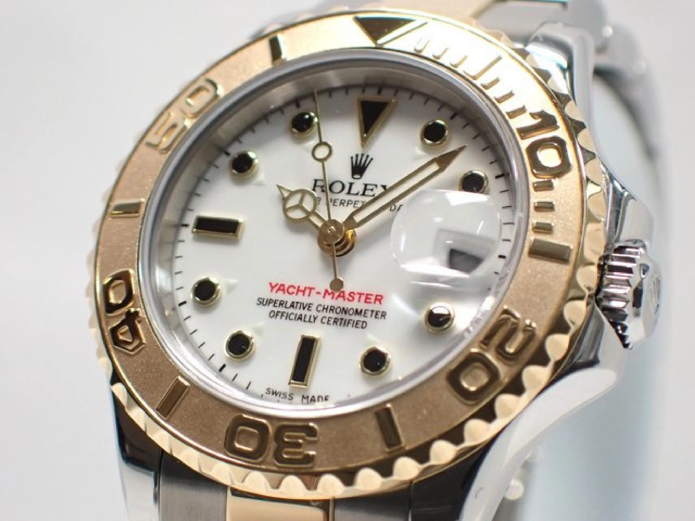 ROLEX YACHT-MASTER 29 MM white 169623 D series 18KYG combination '05 Mens 184059816
