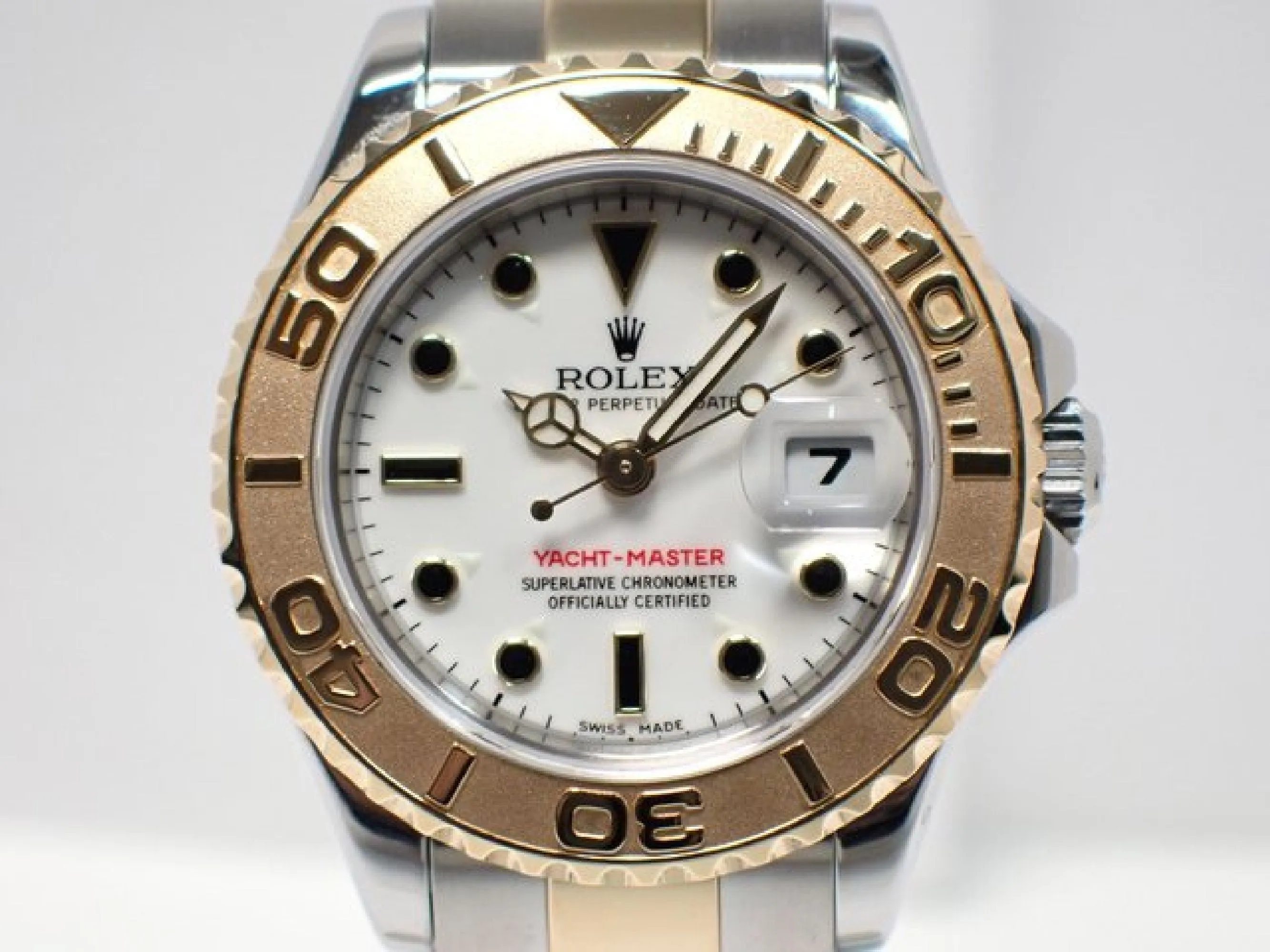 ROLEX YACHT-MASTER 29 MM white 169623 D series 18KYG combination '05 Mens 184059816